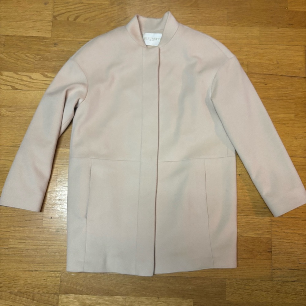 Fleurette x Loro Piana Wool Neutral Minimalist Preppy Luxury Classic Car Coat 4